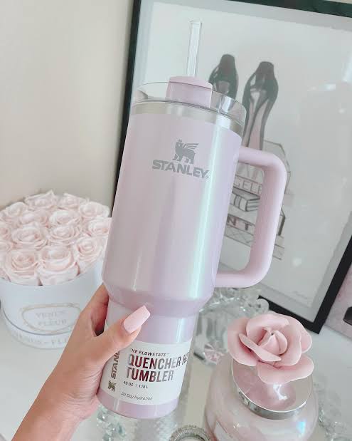 Stanley Quencher H2.0 FlowState™ Tumbler|40 Oz| Pink Aster Shimmer(Imported Premium Quality)