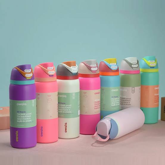 Owala FreeSip Insulated Stainless Steel Water Bottle with Straw . 24 oz, Iced Breeze