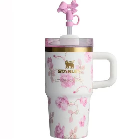 The Stanley X LoveShackFancy Holiday Quencher |20 Oz| Ribbon Rosa (fancy packaging)