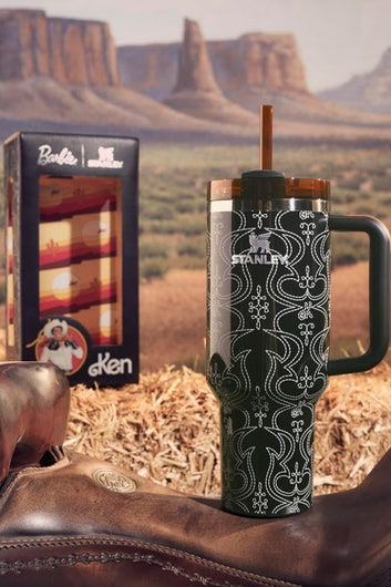 Stanley x Barbie™ Quencher Tumbler |40 oz| '80s Western Ken(Premium Quality Imported)