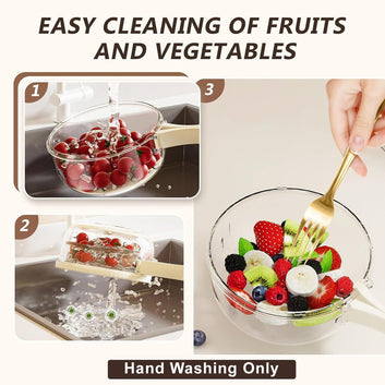 Fruit Drainer Mulitifunctional Basket ( Set of 2 Baskets)