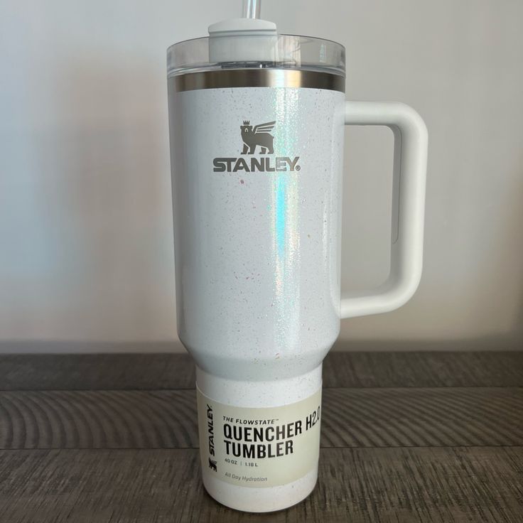 Stanley Quencher H2.0 FlowState™ Tumbler|40 Oz| Pearl White Shimmer(Imported Premium Quality)
