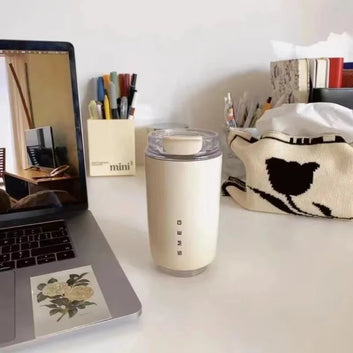 SMEG | Insulated Coffee Cup | 240ml | Milky White
