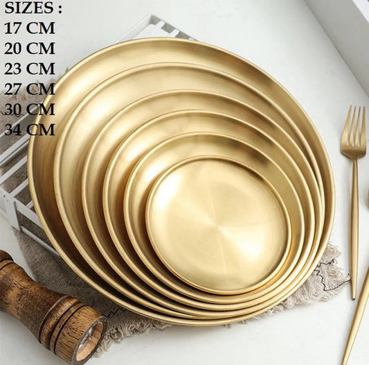 GOLDEN PLATE ROUND 20 CM. (1 Piece)