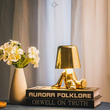 Cute Mini Statue Metallic Led Touch Lamp