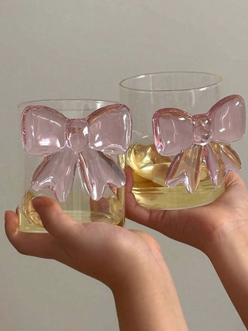 Luxury Pink Bow Glass – Cute Aesthetic Drinking Tumbler