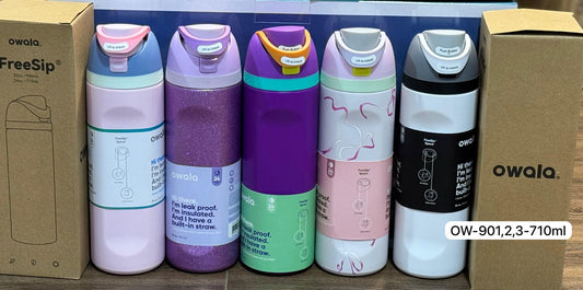 Owala FreeSip Insulated Stainless Steel Water Bottle with Straw . 24 oz, Iced Breeze