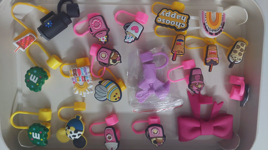 Silicone straw stoppers