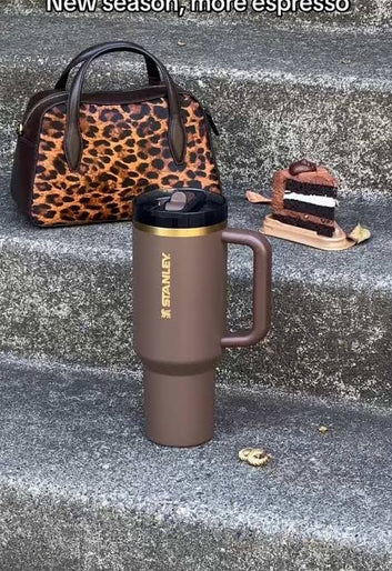 The Quencher ProTour FlipStraw Tumbler | LeakProof |40oz| Gold