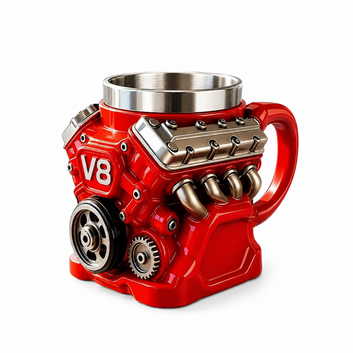 V8 Engine Shaped Coffee Mug 450ml