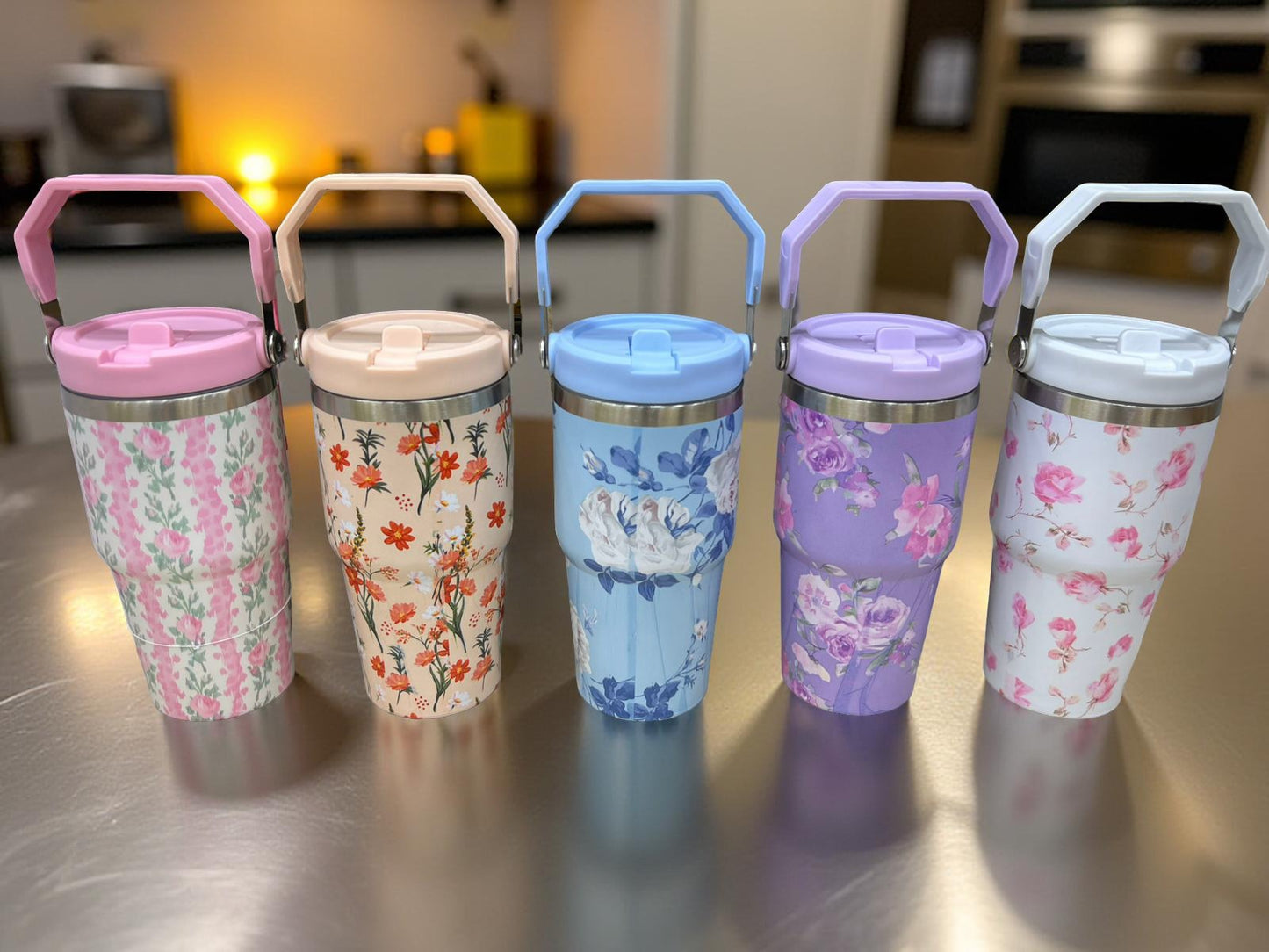 Kids floral tumbler leak proof 20oz
