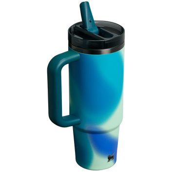 The Quencher ProTour Flip Straw Tumbler | 40 OZ | Coastel Teal Motion (Imported Premium Quality)