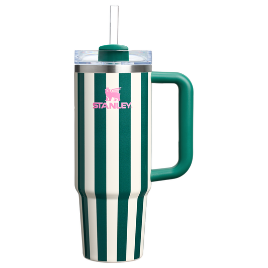 Stanley Quencher H2.0 FlowState™ Tumbler |40 Oz| Emerald Cabana Gloss (Premium Quality Imported)