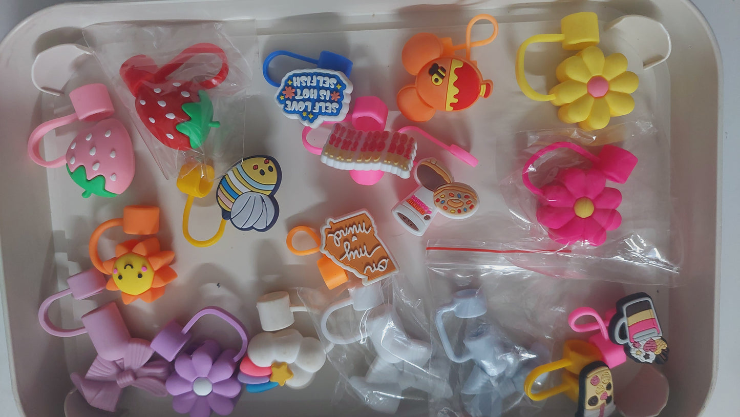 Silicone straw stoppers