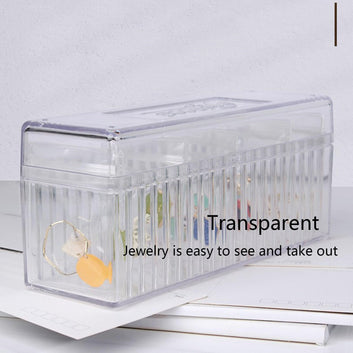 Jewellery organizer acrylic box with 20 pouches