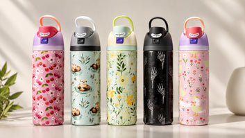 Insulated Water Bottle | 600ml | Ribbon Flowers