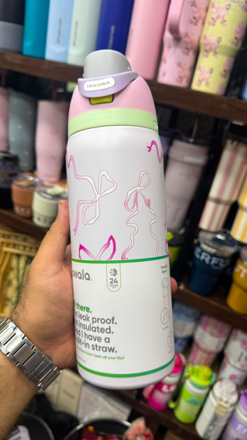 Owala Free Sip | 24 Oz | Tied and True Pink Waves