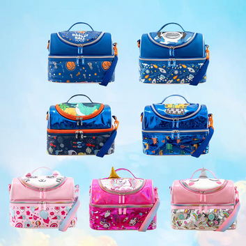 Premium Kids Insulated Lunch Box Bag – Double Compartment - Water Proof
