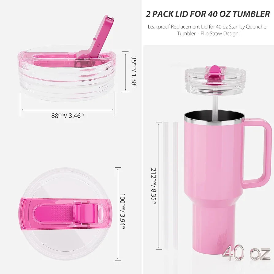 Stanley leak proof lid 40oz(1 lid and a straw)