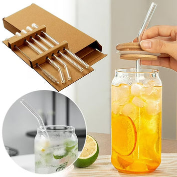 Glass Straw With Cleaning Brush