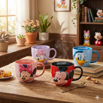 Disney Mickey Mouse 3D Mug Creative Ceramic Coffee Cup with Handle Good-looking Couple Cup – 550ml