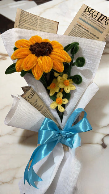 Handmade sunflower bouquet